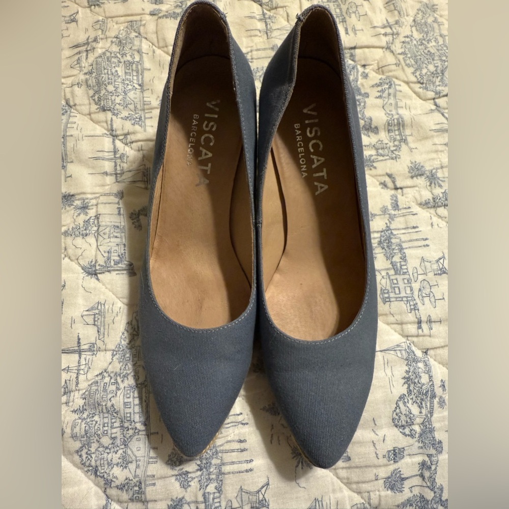 Viscata Espadrille Heel - Denim blue - size 41. Excellent condition